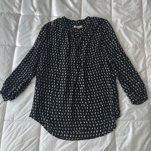 Madewell Polka Dot Linen Blouse